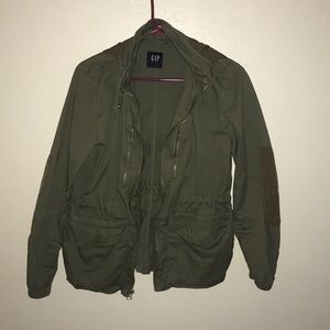 Women’s green military style jacket